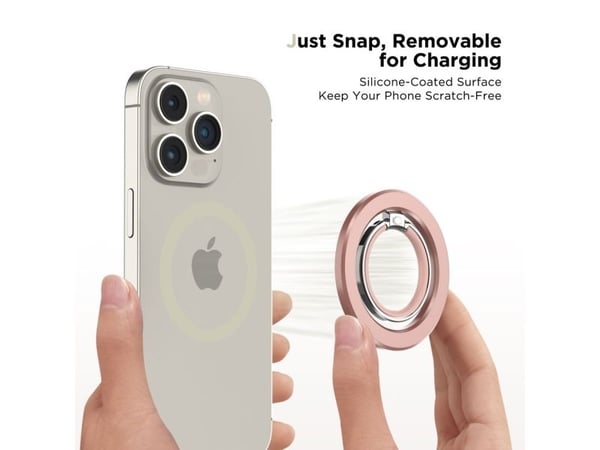 Tech-Protect MMR300 magnetisk holder/ring med MagSafe - rosa