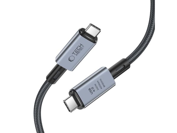 USB-kabel Tech-Protect USB-C - USB-C, 1 m, svart (5906302308989)
