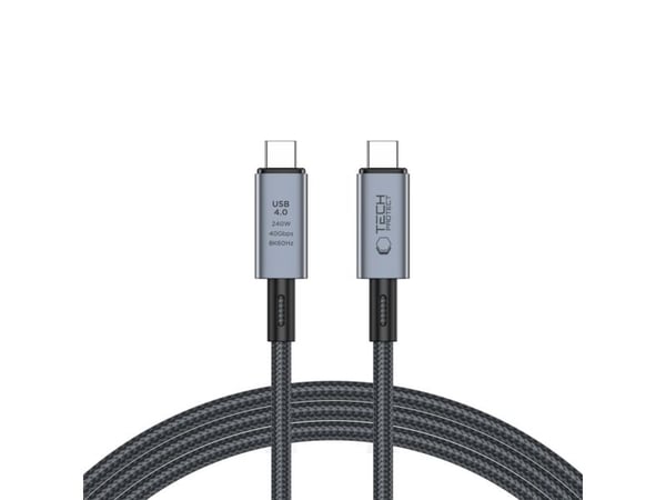 USB-kabel Tech-Protect USB-C - USB-C 2 m svart (5906302308996)