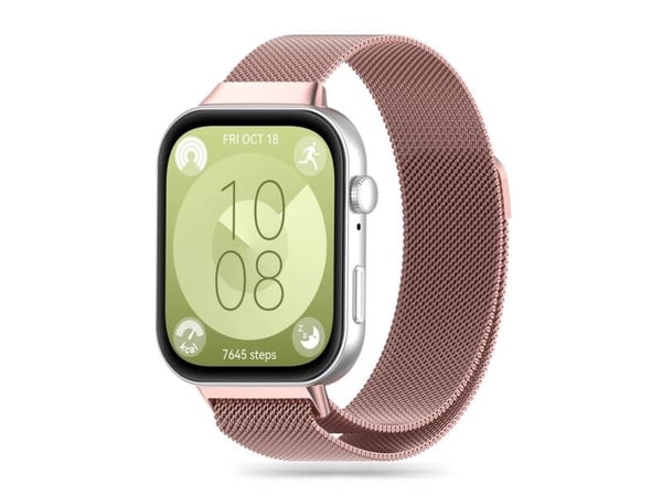 Armbånd til Huawei Watch Fit 3 Tech-Protect Milaneseband gull og rosa