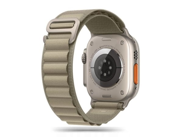Tech-Protect nylonreim til Apple Watch 4/5/6/7/8/9/SE/Ultra 1/2 (42/44/45/49 mm) titan/oliven