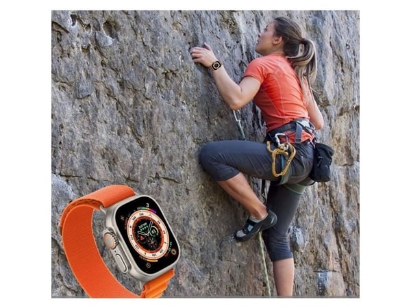 Tech-Protect nylonreim til Apple Watch 4/5/6/7/8/9/SE/Ultra 1/2 (42/44/45/49 mm) titan/oliven
