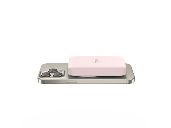 Powerbank Tech-Protect LifeMag PB11 med MagSafe 10000mAh 15W USB-C-port - rosa + USB-C-kabel