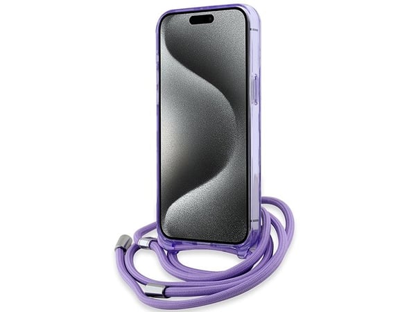 Apple iPhone 15 Pro Max Karl Lagerfeld Hardcase IML Crossbody Monogram Karl &amp; Choupette Head MagSafe (KLHMP15XHCKCKLCU) puhelimen tapauksessa v...