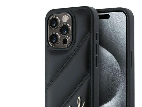 Karl Lagerfeld iPhone 13 Pro Max 6.7" kovakotelo lajitella / lajitella Diagonaalinen tikattu Scripted