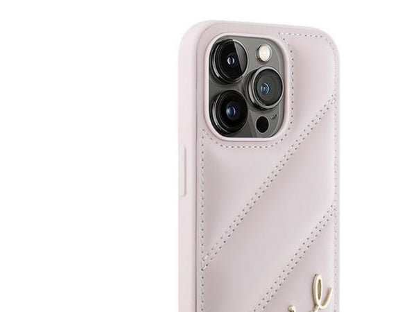 Karl Lagerfeld Karl Lagerfeld Karl Lagerfeld KLHCP15LPQDSMGP iPhone 15 Pro 6.1" różowy/vaaleanpunainen kovakotelo Diagonal Quilted Scripted