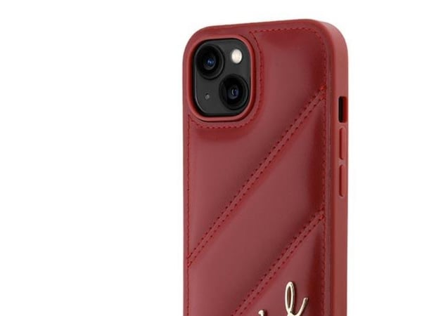 Karl Lagerfeld Karl Lagerfeld KLHCP15SPQDSMGR iPhone 15 / 14 / 13 6.1" czerwony/red hardcase Diagonal Quilted Script