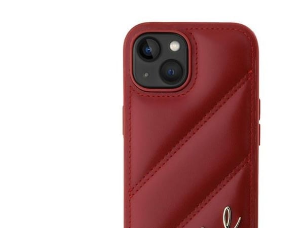 Karl Lagerfeld Karl Lagerfeld KLHCP15SPQDSMGR iPhone 15 / 14 / 13 6.1" czerwony/red hardcase Diagonal Quilted Script