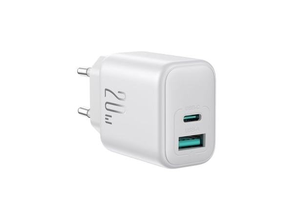 Joyroom JR-TCF21 lader USB-C til USB-A 20W PD/QC 3.0 hvit