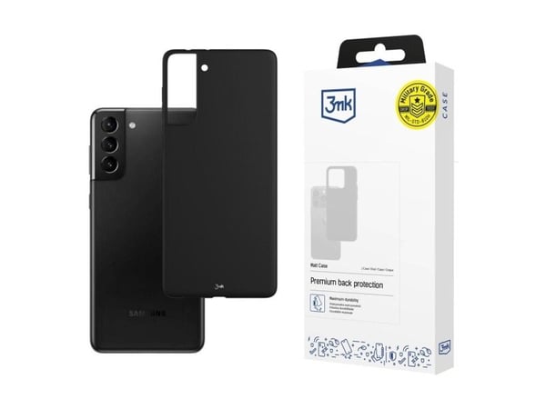 3mk Matt Case - Beskyttende deksel for mobiltelefon - termoplast-polyuretan (TPU) - svart - for Samsung Galaxy S21+ 5G