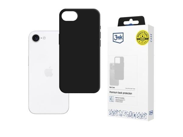 3mk Matt Case - Bagsidecover til mobiltelefon - termoplastisk polyuretan (TPU) - sort - for Apple iPhone 16e, 17e