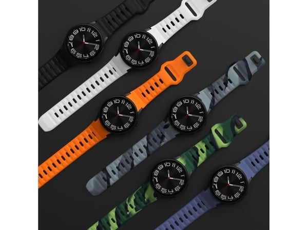 Armbånd Samsung Galaxy Watch 4 / 5 / 5 Pro / 6 / 7 / FE Tech-Protect silikon svart