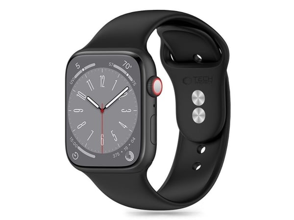 Armbånd Apple Watch 3 / 4 / 5 / 6 / 7 / 8 / 9 / SE (38 / 40 / 41 MM) Tech-Protect silikon svart