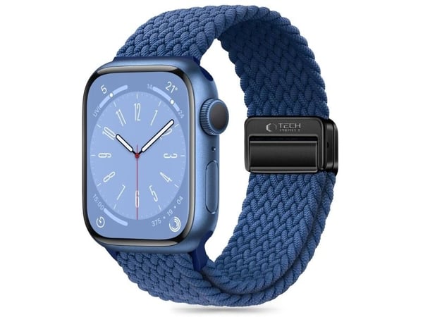 Tech-Protect TECH-PROTECT nylonreim til Apple Watch 4 / 5 / 6 / 7 / 8 / 9 / SE / ULTRA 1 / 2 (42 / 44 / 45 / 49 MM) MONTEGO BLUE