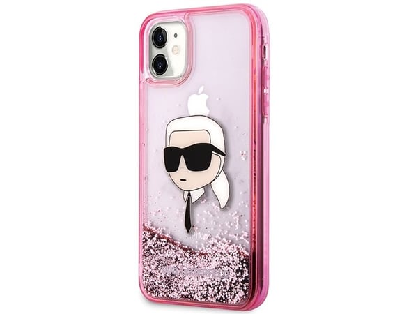 Karl Lagerfeld Karl Lagerfeld Karl Lagerfeld KLHCN61LNKHCP iPhone 11/ XR różowy/pink kovakotelo Glitter Karl Head