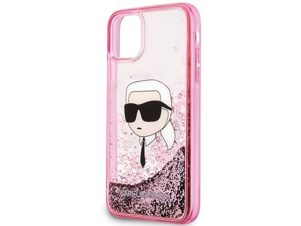 Karl Lagerfeld Karl Lagerfeld Karl Lagerfeld KLHCN61LNKHCP iPhone 11/ XR różowy/pink kovakotelo Glitter Karl Head