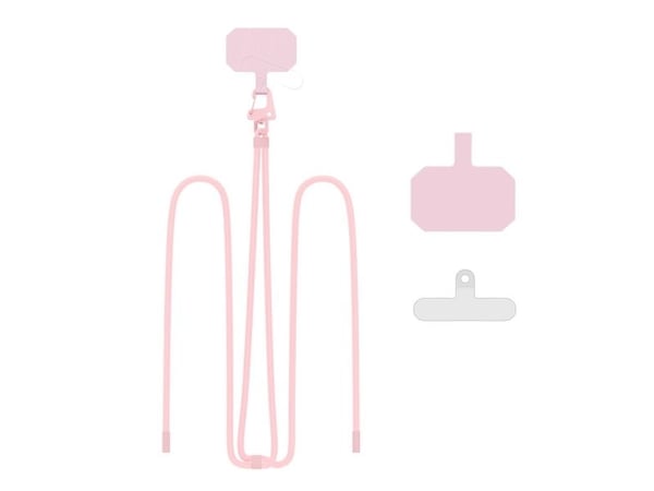 Tech-Protect TECH-PROTECT C5S rem för mobil ROPE CROSSBODY STRAP baby pink