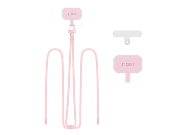 Tech-Protect TECH-PROTECT C5S rem för mobil ROPE CROSSBODY STRAP baby pink