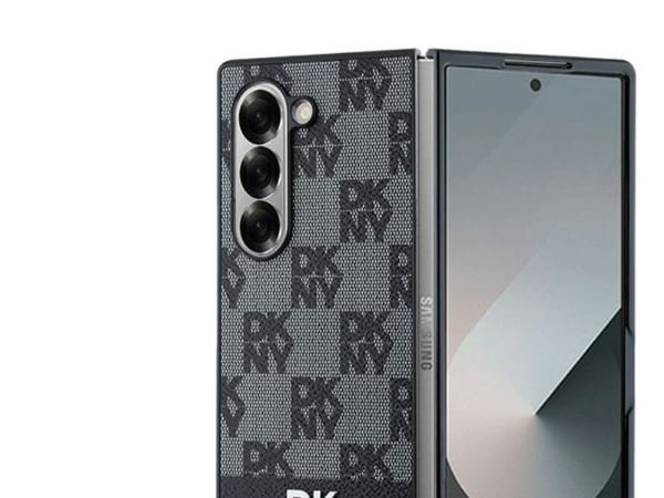 DKNY Fold6 F956 etui svart med rutete striper (DKHCZFD6PCPTSSKZ)