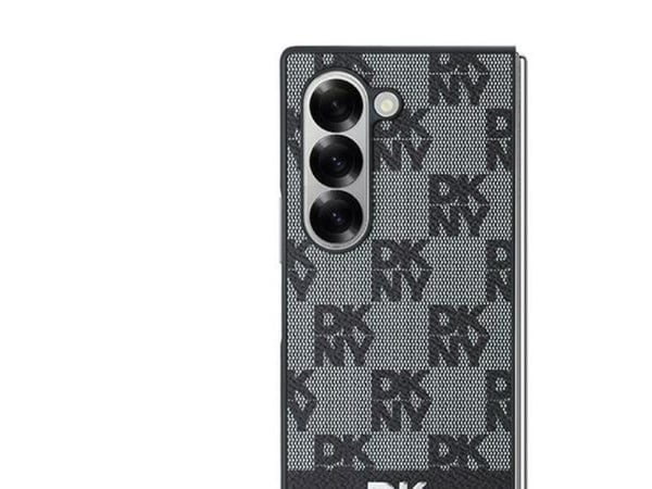 DKNY Fold6 F956 etui svart med rutete striper (DKHCZFD6PCPTSSKZ)