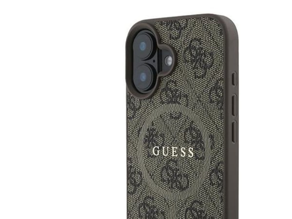 Guess 4G Ring Classic Logo MagSafe-etui til iPhone 16 Plus - brun