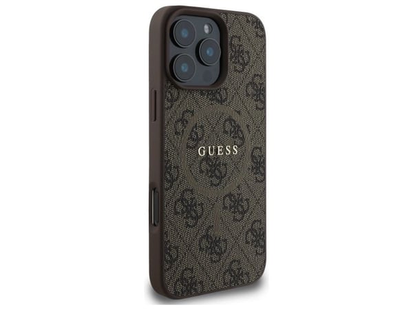 Guess 4G ring classic-logo MagSafe-deksel til iPhone 16 Pro Max - brun