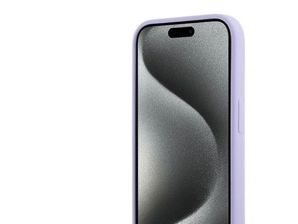 Karl Lagerfeld Silikon Karl&amp;Choupette Heads Ring MagSafe skydd till iPhone 15 - lilla