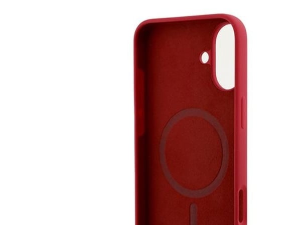 Karl Lagerfeld KARL LAGERFELD kotelo IPHONE 16 Plus yhteensopiva MagSafe KLHMP16MSCMKCRHR (silikoni KC Body Ring) punainen