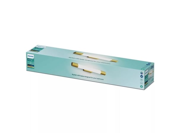 Philips 8720169299375, Pinta, 2700 K, IP44, Messinki, Valkoinen