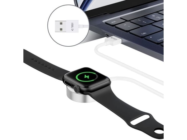 Tech-Protect laddare för Apple Watch Ultraboost Magnetic Charging 120 cm - vit