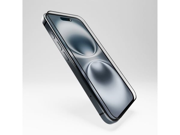 Puro Flexible Glass D3O hybridglass med svart ramme for iPhone 16 Plus / iPhone 15 Pro Max / iPhone 15 Plus