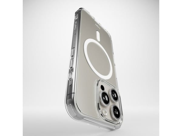 Puro Impact Clear D3O MagSafe silikondeksel til iPhone 16 Pro - gjennomsiktig