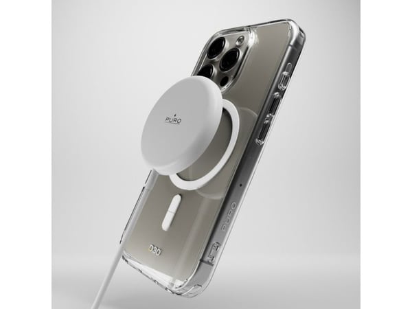Puro Impact Clear D3O MagSafe silikondeksel til iPhone 16 Pro - gjennomsiktig