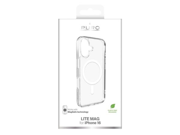 Puro Lite MagSafe silikonikotelo iPhone 16:lle - kirkas