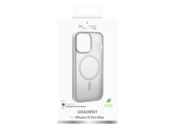 PURO PUIPC1561GRADIENTLGR, Etui, Apple, IPhone 15 Pro Max, 17 cm (6.7"), Sølv
