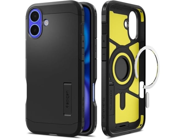 Spigen Tough Armor AI MagFit - Baksidedeksel for mobiltelefon - MagSafe-samsvar - polykarbonat, termoplast-polyuretan (TPU), støtskum - svart - for...