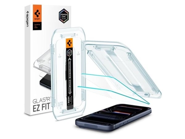 Spigen GLAS.tR EZ Fit, Apple, iPhone 16 Pro, Läpinäkyvä, 2 kpl