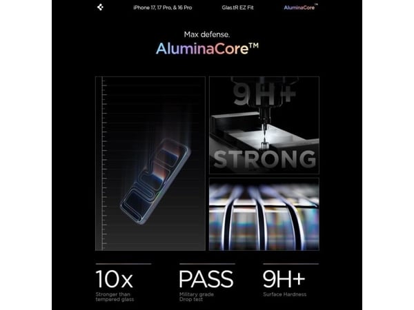 Spigen GLAS.tR EZ Fit, Apple, iPhone 16 Pro, Läpinäkyvä, 2 kpl