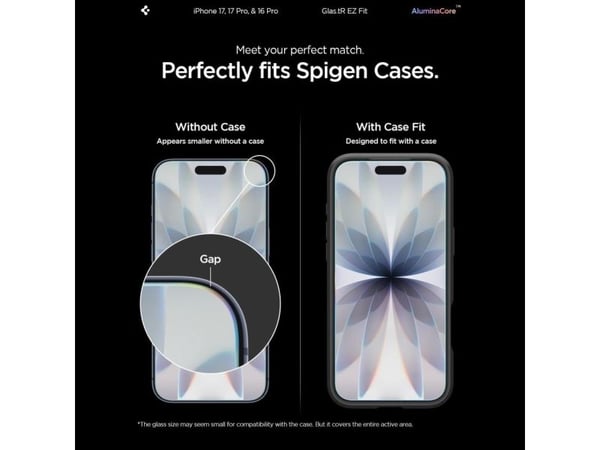 Spigen GLAS.tR EZ Fit, Apple, iPhone 16 Pro, Läpinäkyvä, 2 kpl