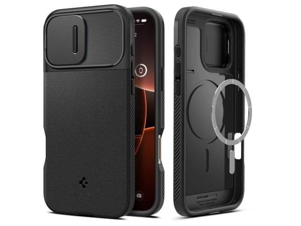 Spigen Optik Armor (MagFit), Etui, Apple, iPhone 16 Pro Max, 17,5 cm (6.9"), Svart