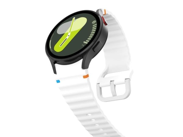 Tech-Protect silikon sportsrem for Samsung Galaxy Watch 4 / 5 / 5 Pro / 6 / 7 / FE - hvit