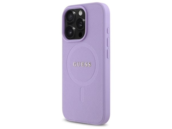 Guess Saffiano-päällyste iPhone 16 Pro Max 6.9" -puhelimelle GUHMP16XPSAHMCU violetti MagSafe -malli