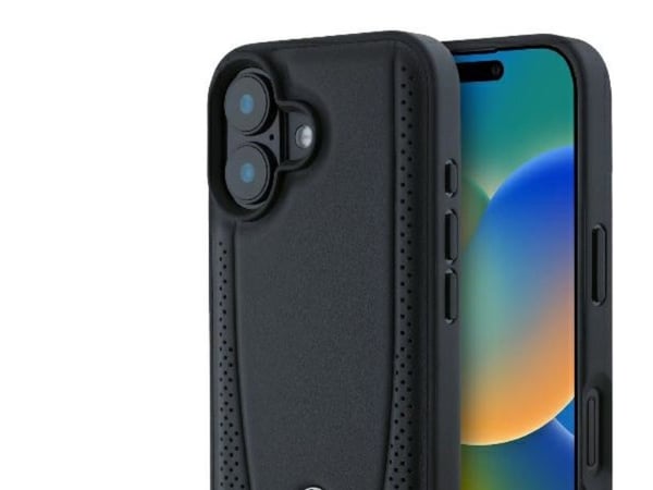 Mercedes lær Urban iPhone 16 Plus-deksel - svart