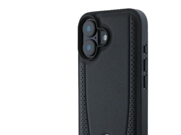 Mercedes lær Urban iPhone 16 Plus-deksel - svart
