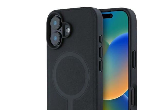 Mercedes enkel glatt skinn MagSafe-deksel til iPhone 16 - Svart