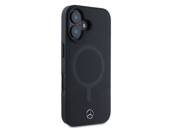 Mercedes enkel glatt skinn MagSafe-deksel til iPhone 16 - Svart