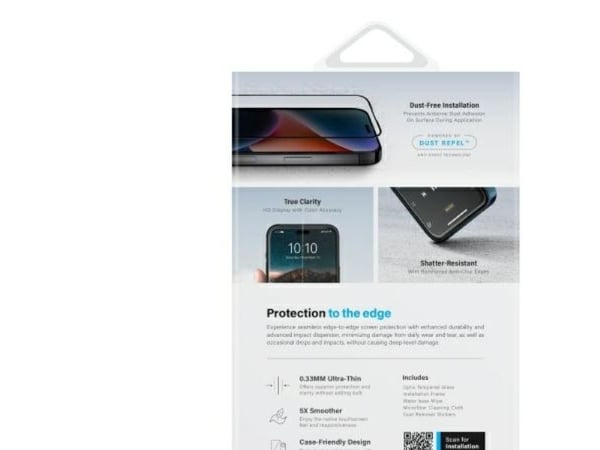 Uniq UNIQ Optix Vivid herdet glasskjerm til iPhone 16 Pro 6.3" klar med applikator