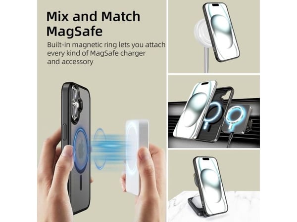 Tech-Protect MagMat MagSafe-skal för iPhone 16 - svart