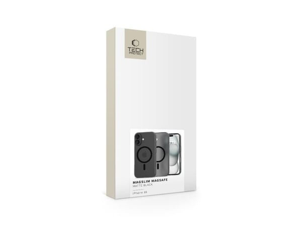 Tech-Protect MagSlim MagSafe-etui til iPhone 16 - svart