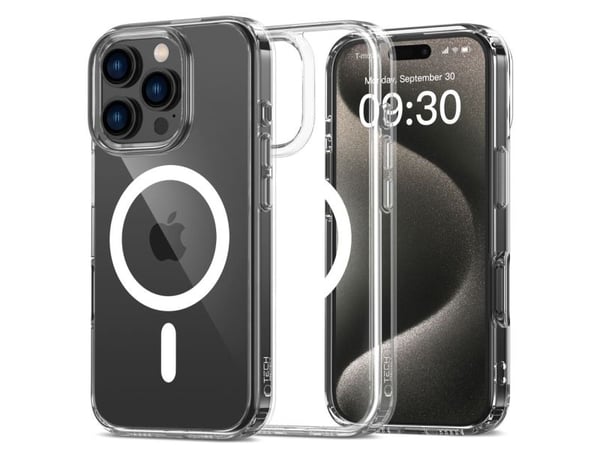 Tech-Protect FlexAir hybrid MagSafe-skal till iPhone 16 Pro Max - transparent